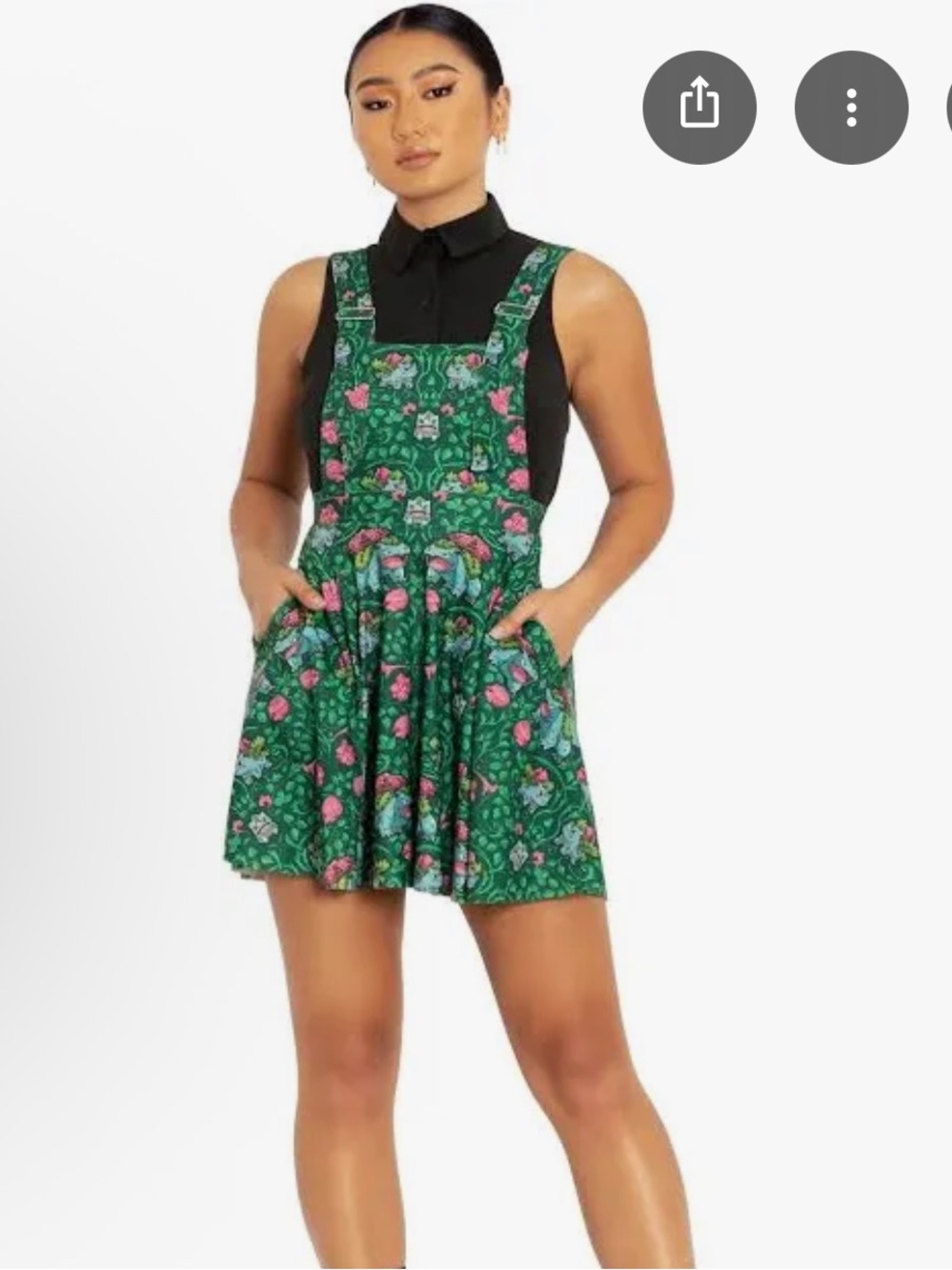 BlackMilk Pokemon Bulbasaur Dress Medium Comicon Cosplay Nostalgia NWOT - Picture 3 of 10